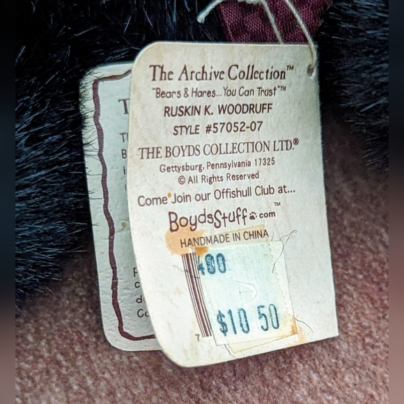 Boyd Bears Ruskin K Woodruff Style #57052-07 The Archive Collection Plush Teddy - Picture 7 of 10